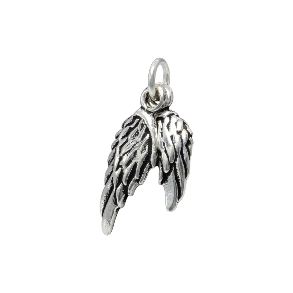 [10000502] Silver Double Wings Pendant