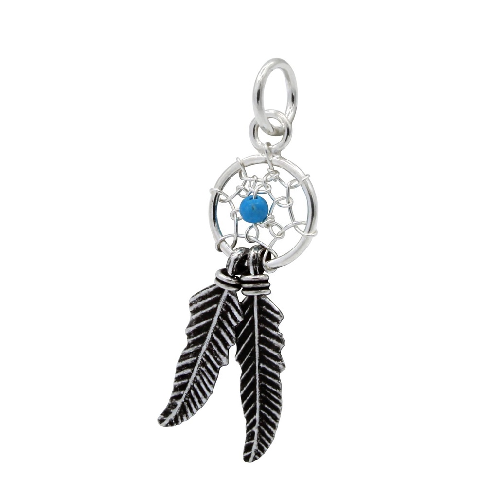 Pendentif attrape-rêves en argent