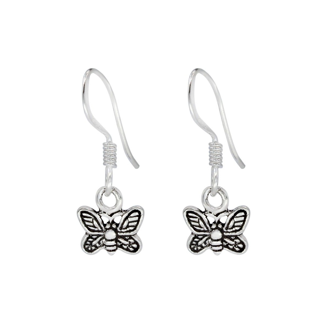 Boucles d'oreilles papillon en argent