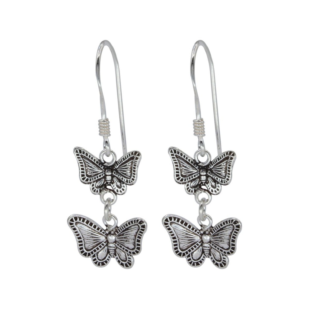 Silver Butterfly Earrings