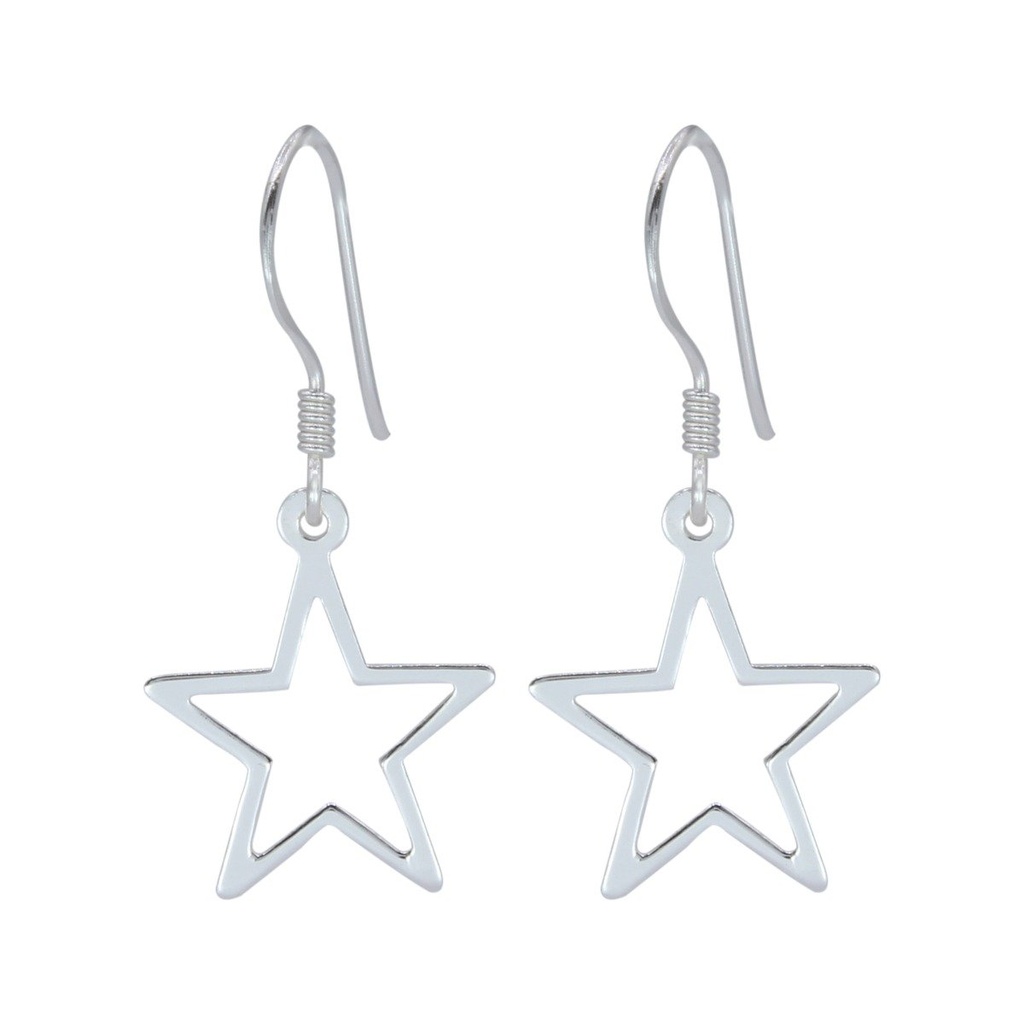 Silver Star Earrings
