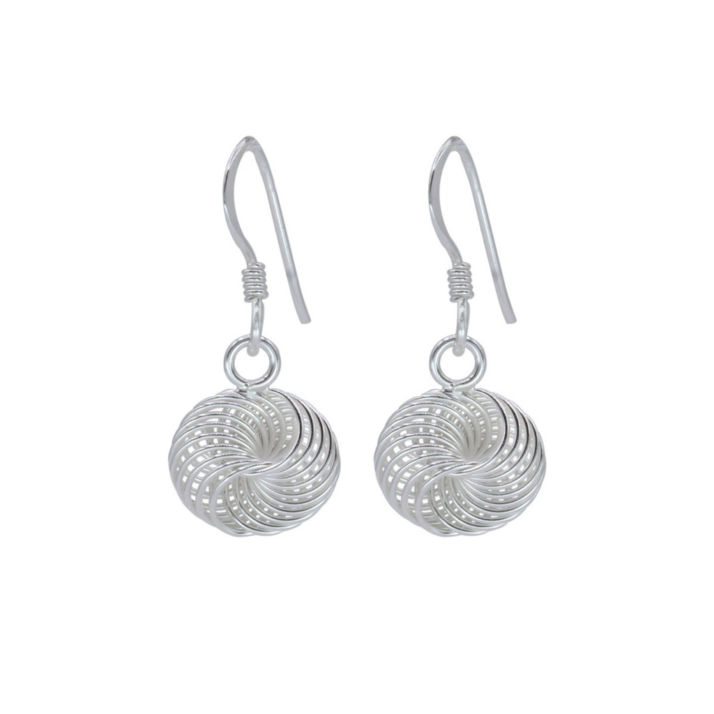 Boucles d'oreilles spirale en argent