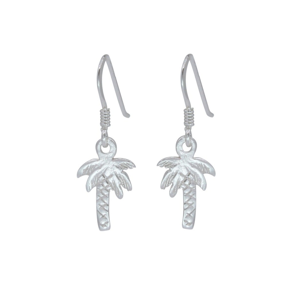 Boucles d'oreilles palmier en argent