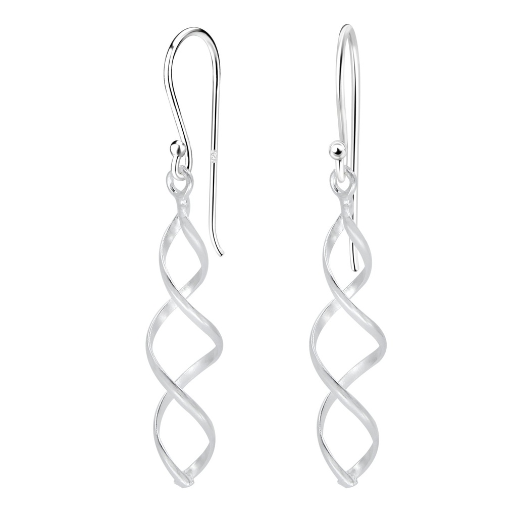 Boucles d'oreilles spirale en argent