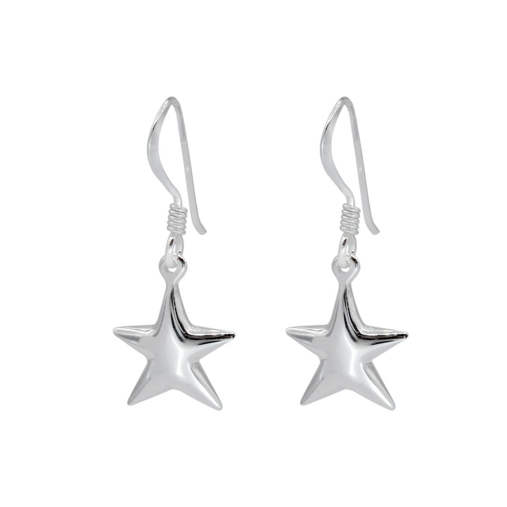 [10000430] Boucles d'oreilles étoile en argent