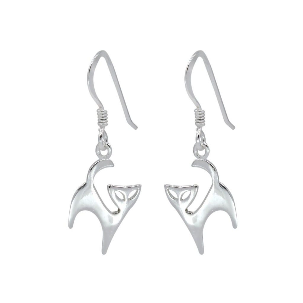 Boucles d'oreilles chat en argent