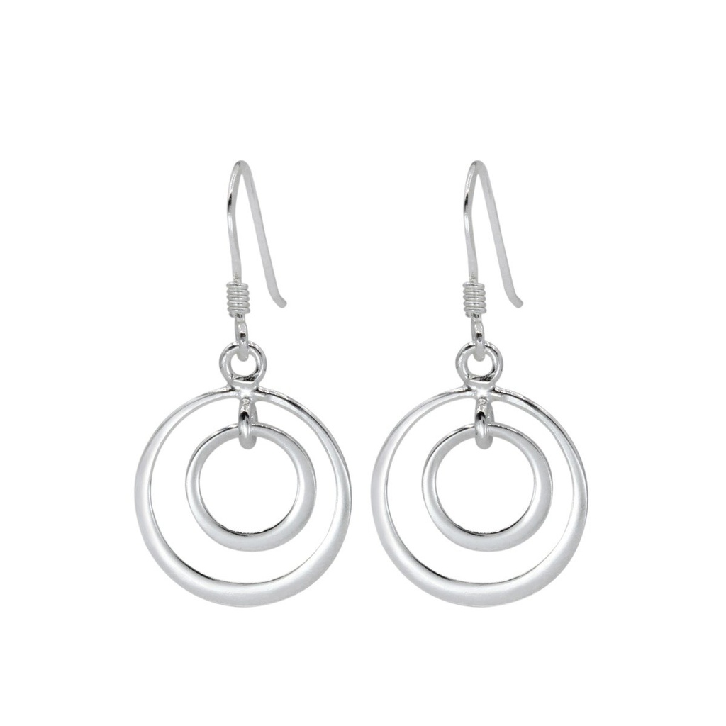 [10000420] Silver Circle Earrings