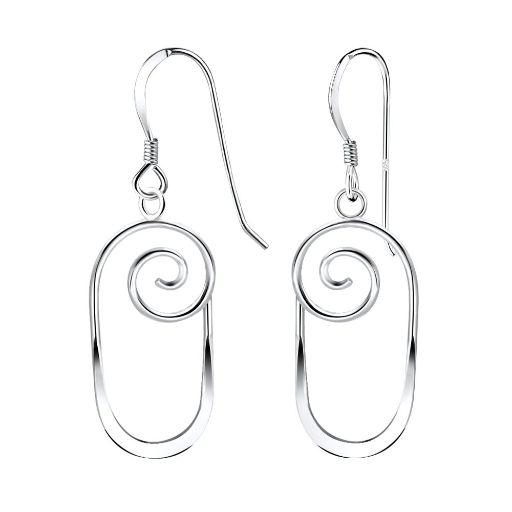 Boucles d'oreilles volute en argent