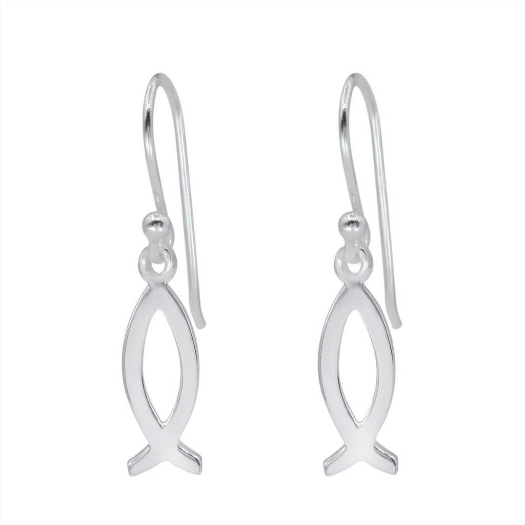 Silver Ichthys Earrings