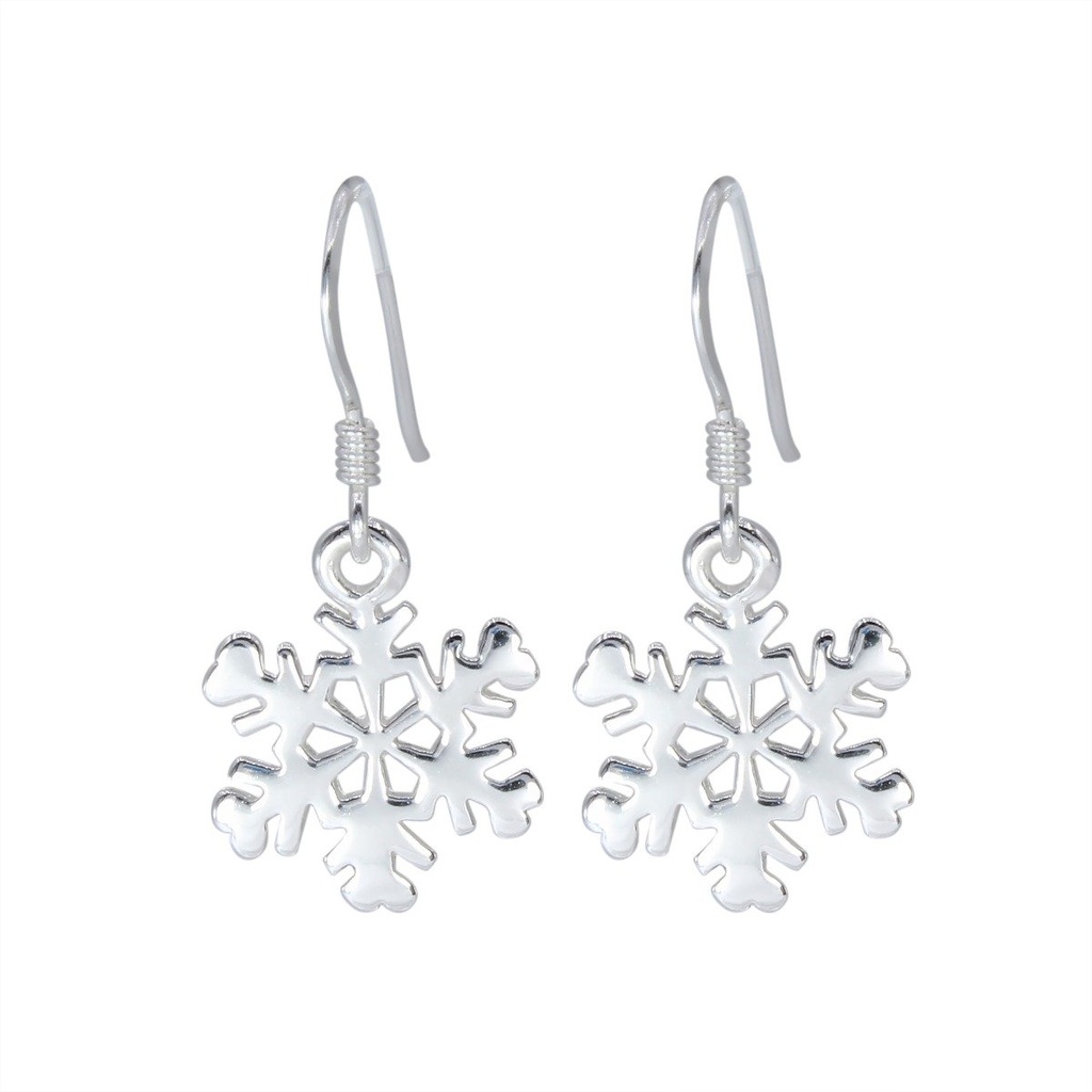 [10000414] Silver Snowflake Earrings