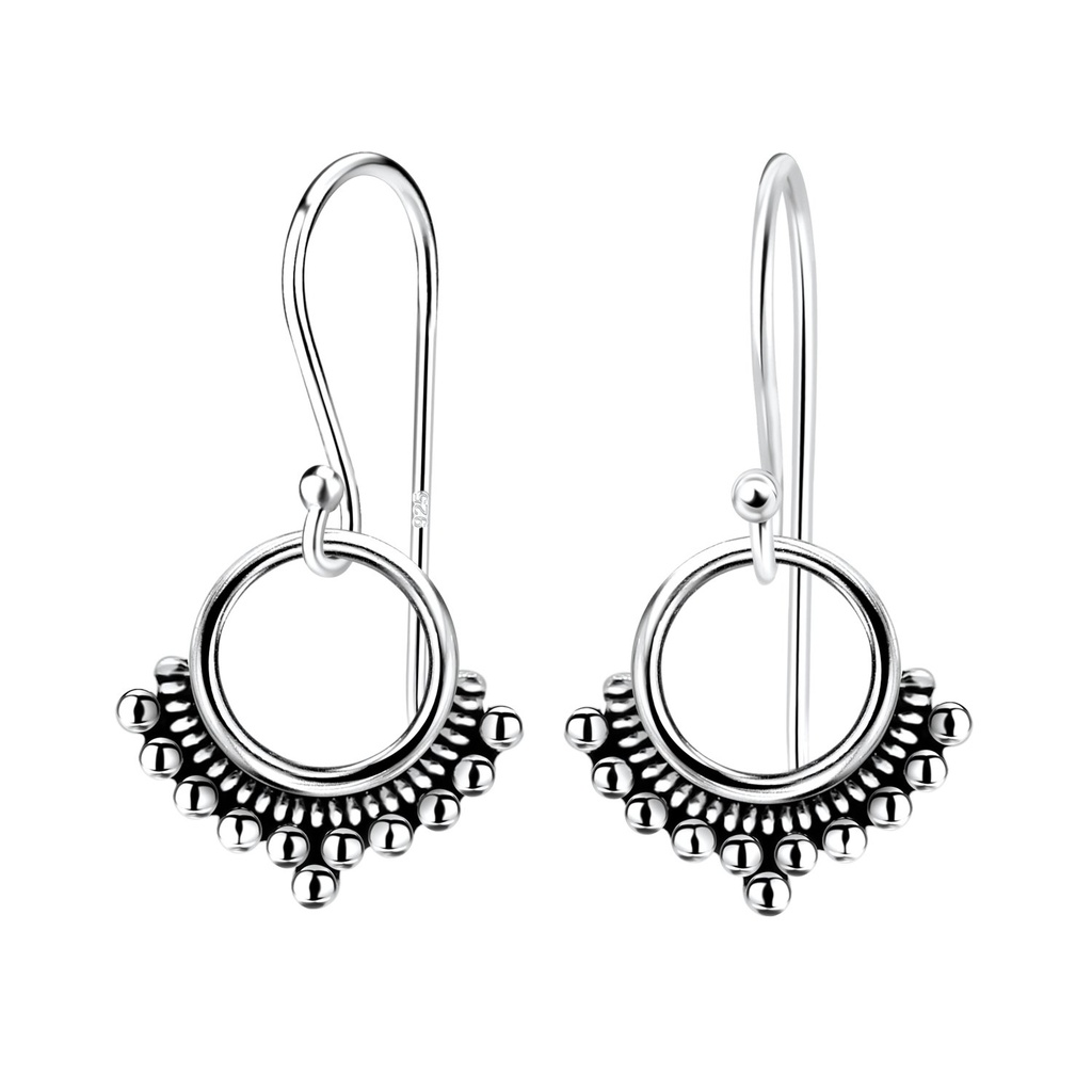 Boucles d'oreilles ethniques en argent