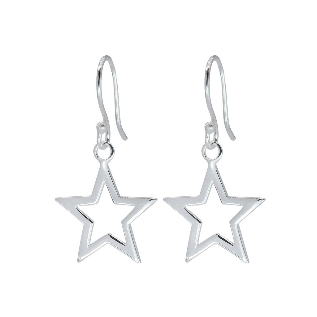 [10000411] Silver Star Earrings