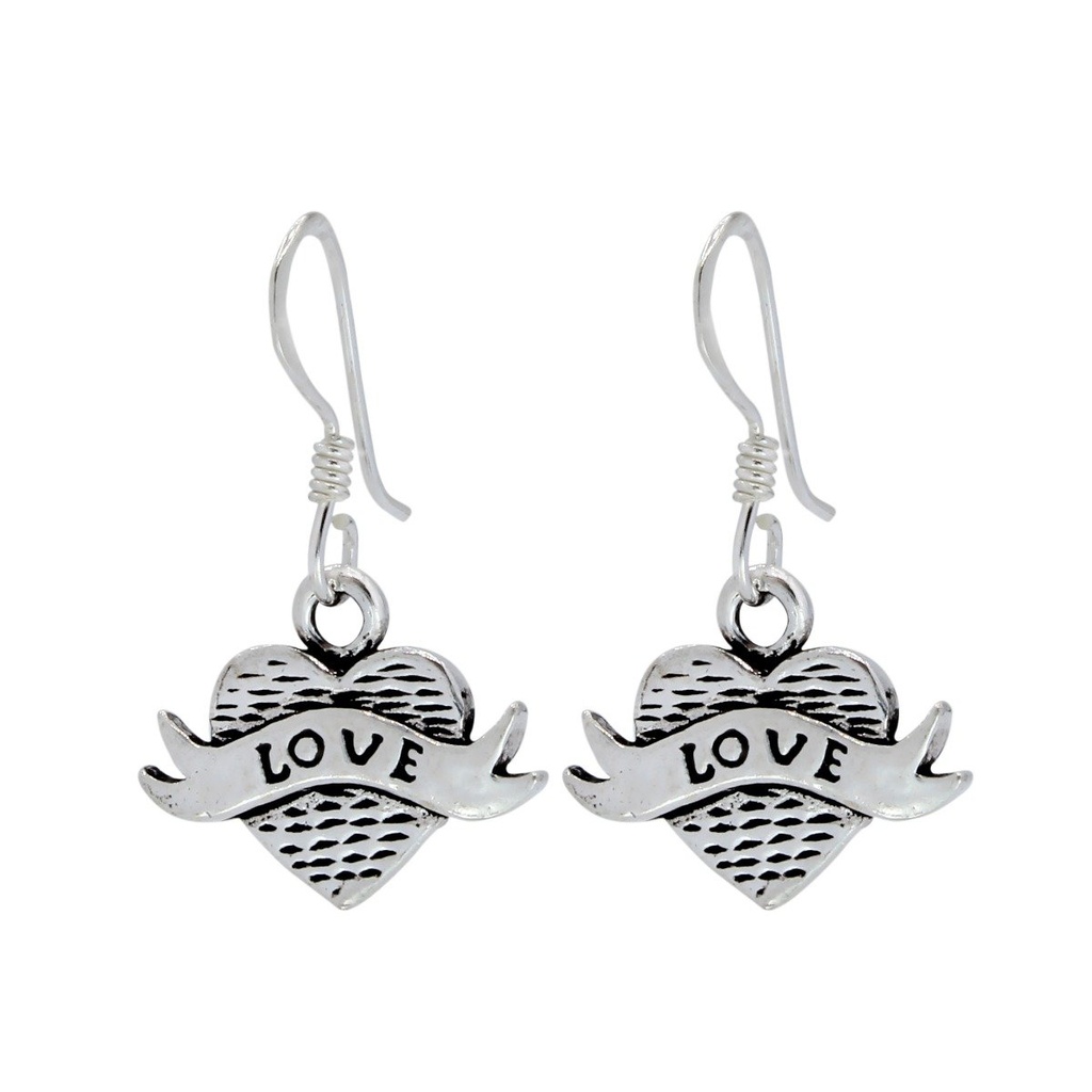 [10000409] Silver Heart Earrings