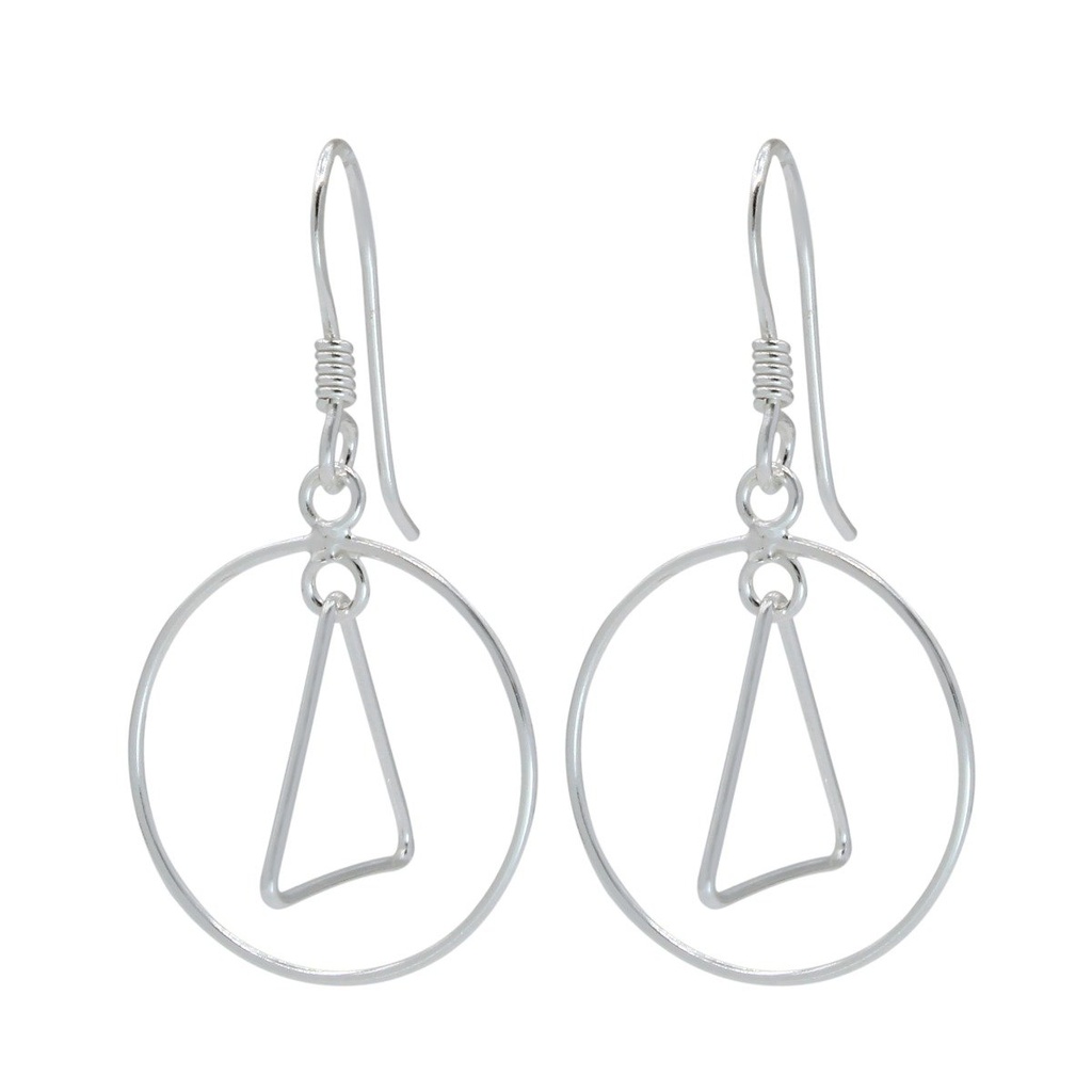 Boucles d'oreilles géométriques en argent