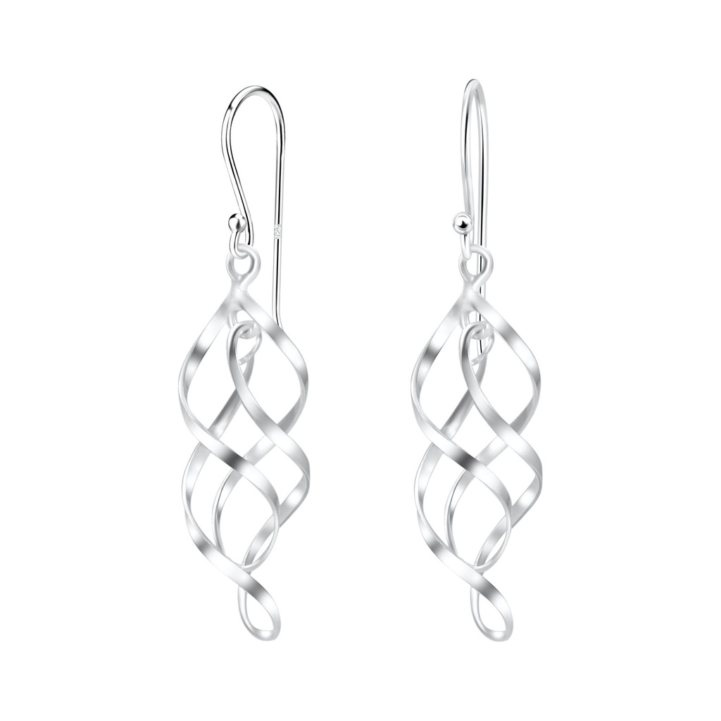 Silver Spiral Earrings