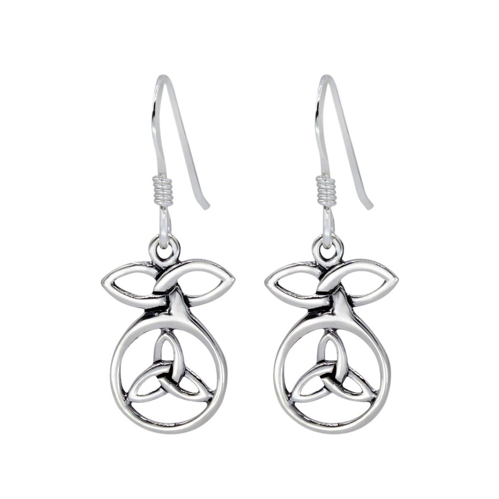 Boucles d'oreilles celtique en argent