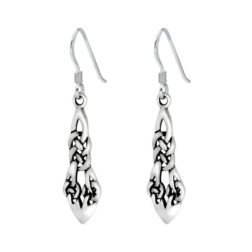 Boucles d'oreilles celtique en argent