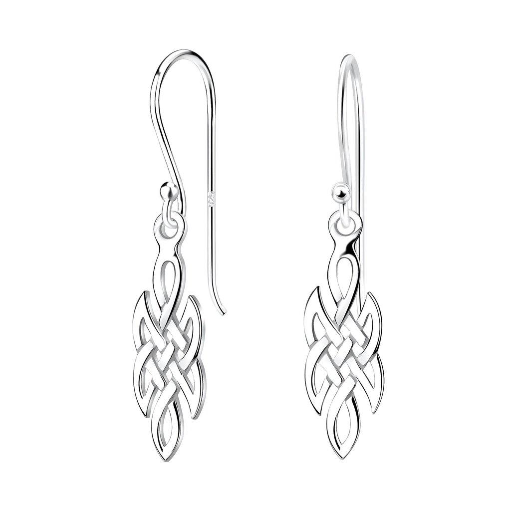 [10000415] Silver Celtic Earrings