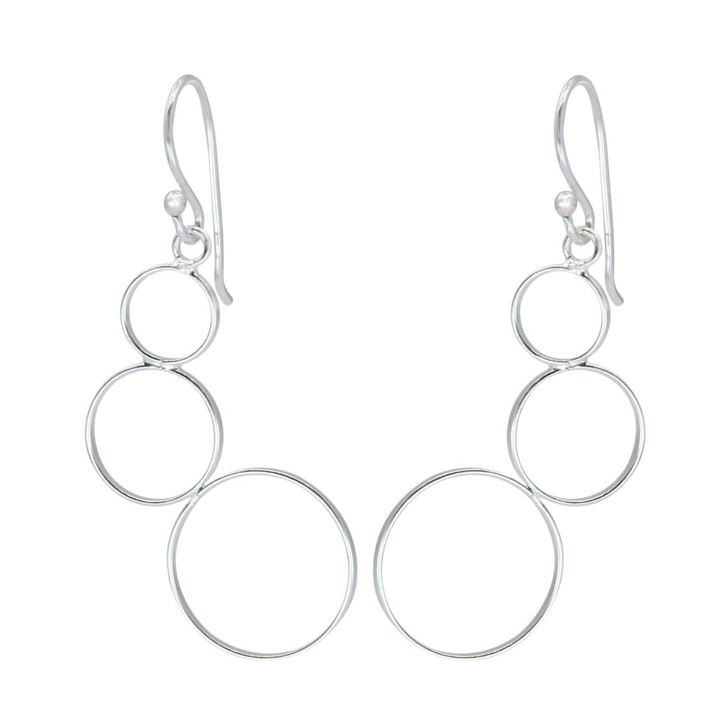 Boucles d'oreilles cercle en argent