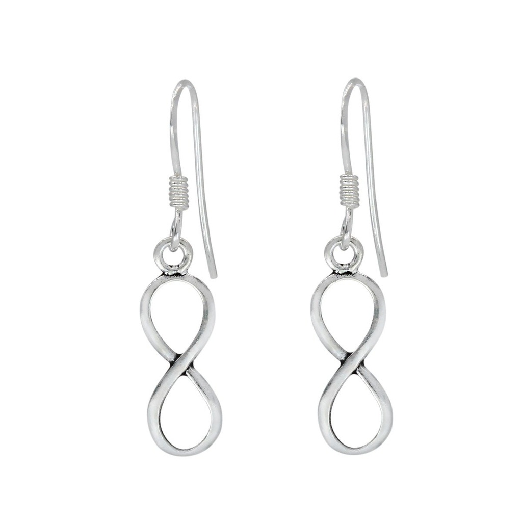 Boucles d'oreilles infini en argent