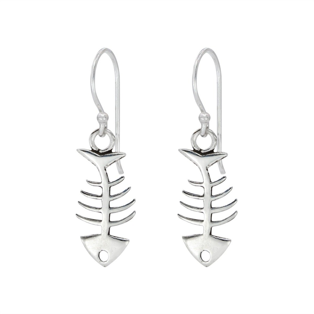 Boucles d'oreilles poisson en argent