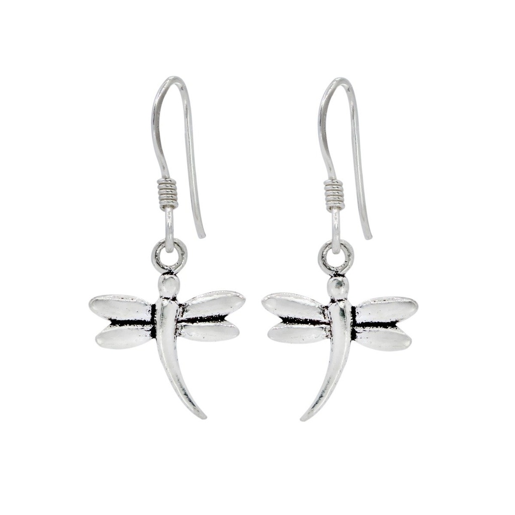 Boucles d'oreilles libellule en argent