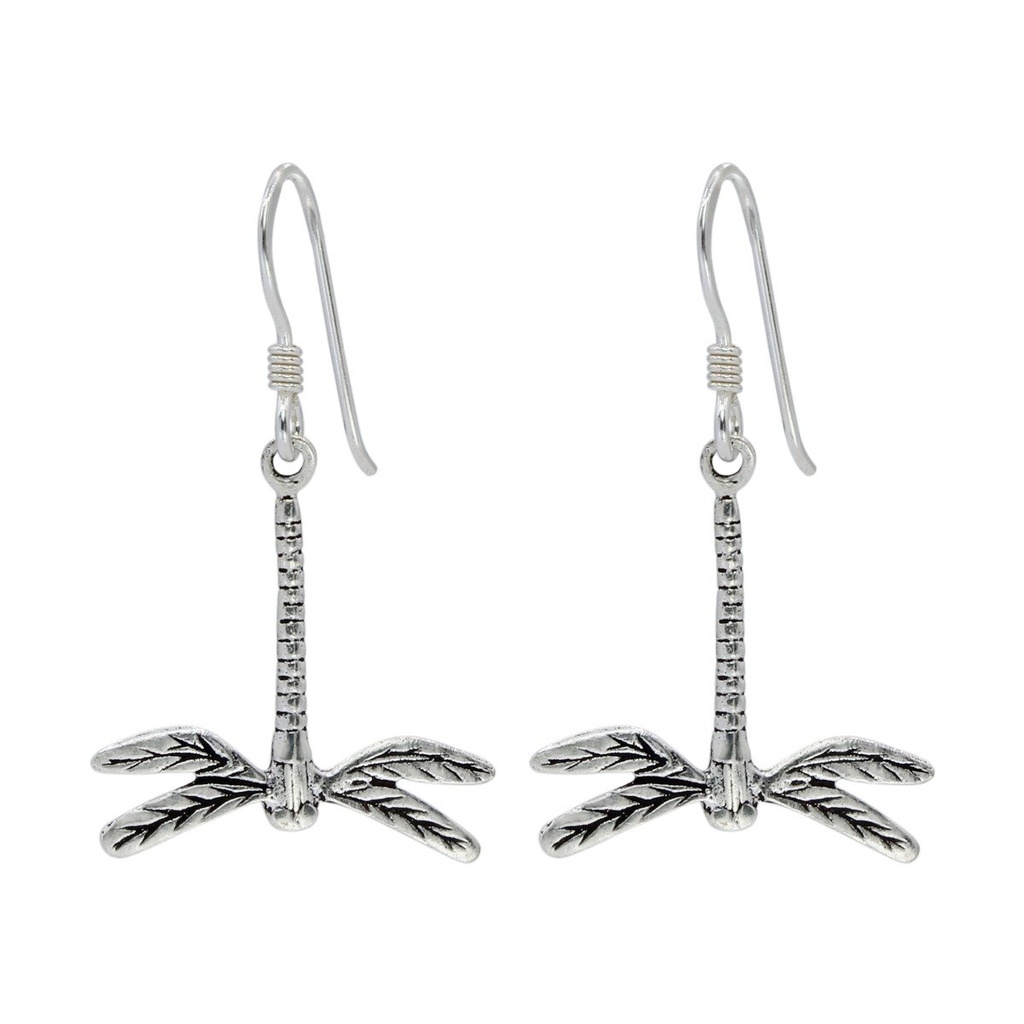 Boucles d'oreilles libellule en argent