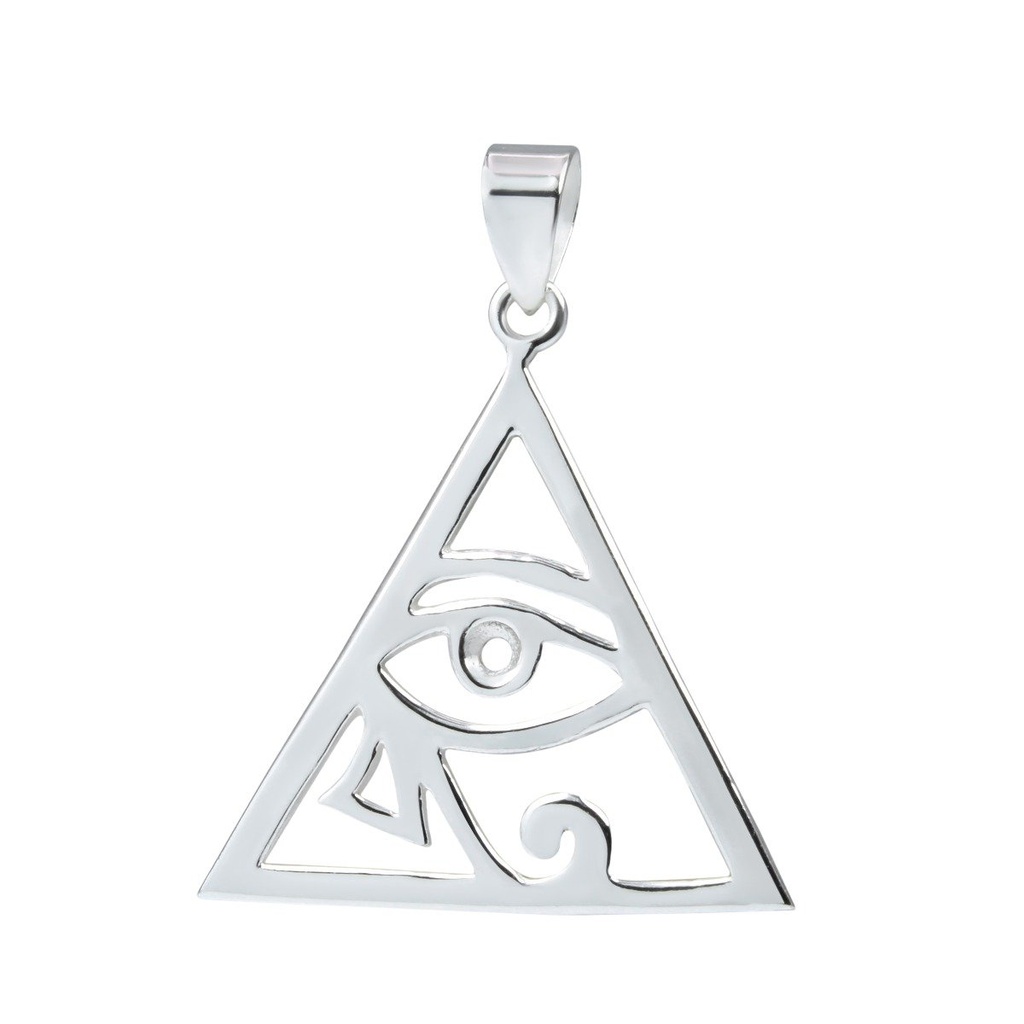 [10000325] Silver All Seeing Eye Pendant