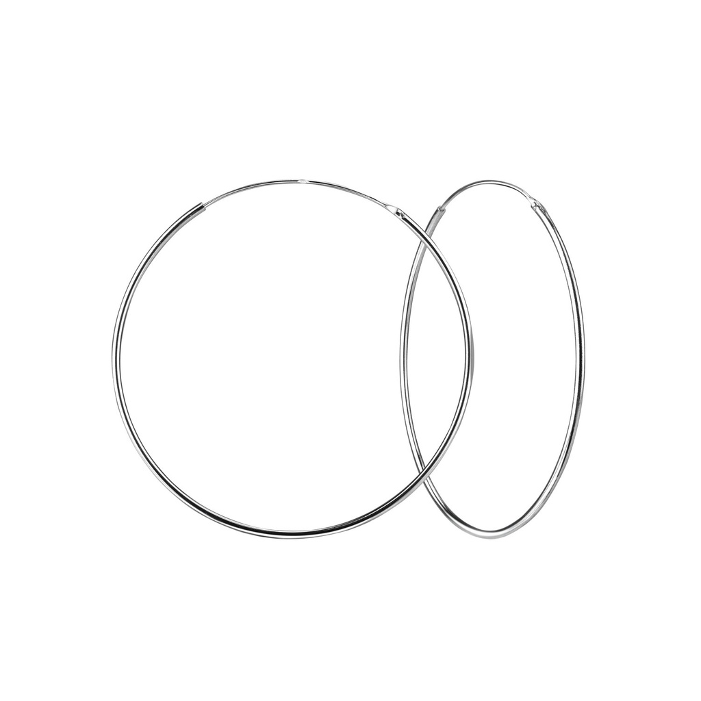 55mm Silver Hoop Earrings