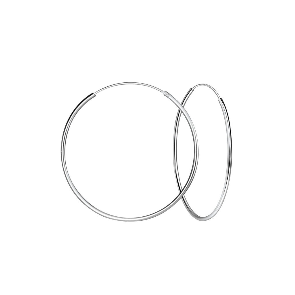 Créoles en argent 45 mm