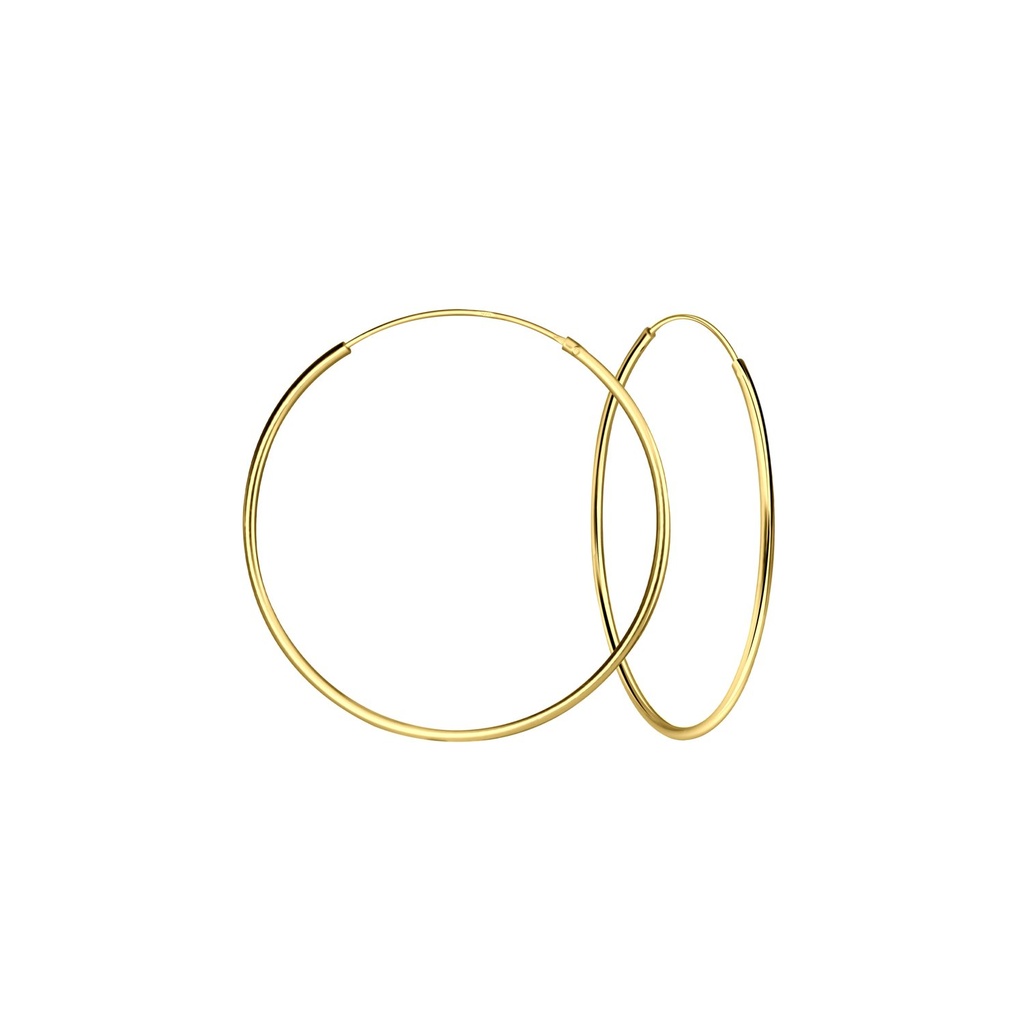 40mm Silver Hoop Earrings