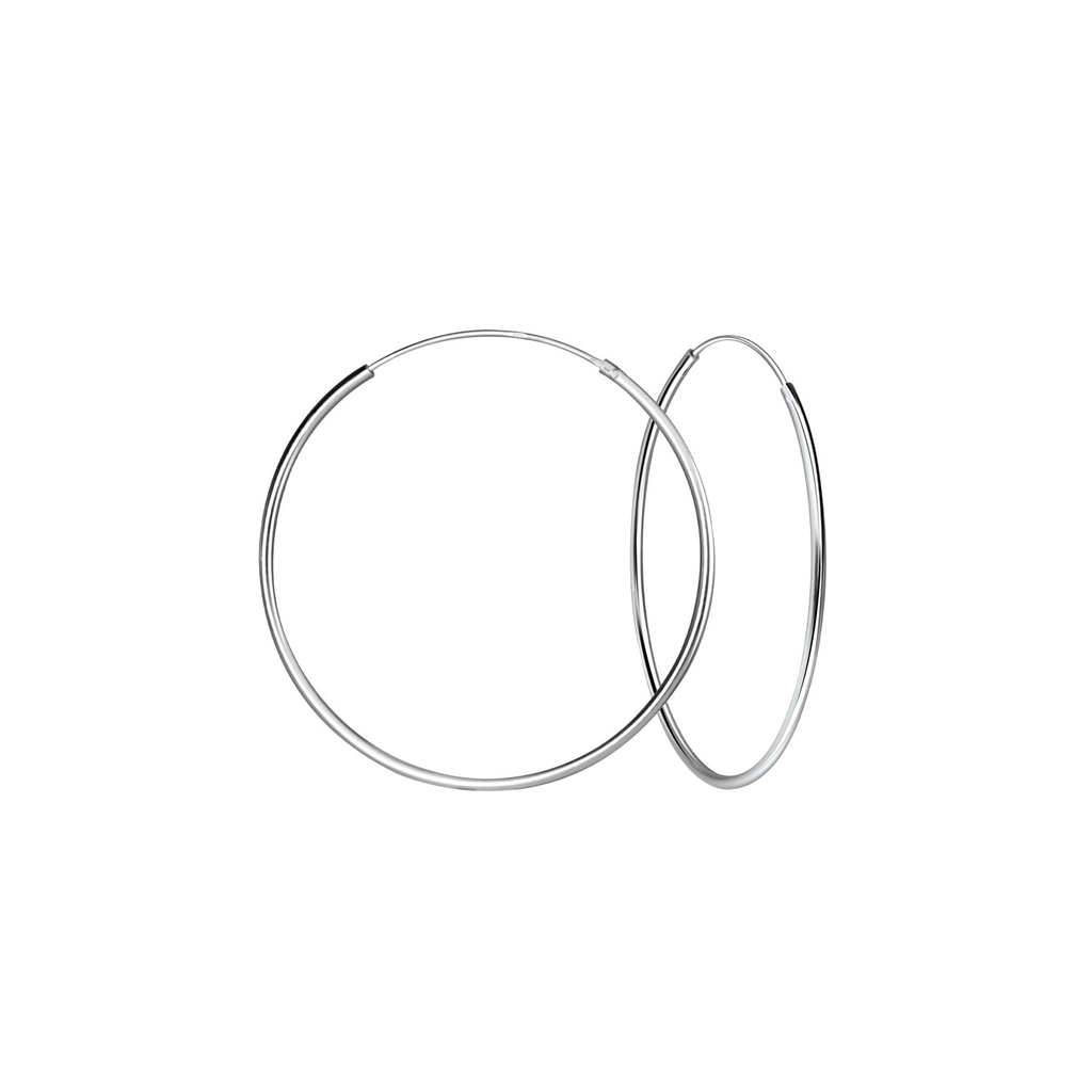 Créoles en argent 40 mm