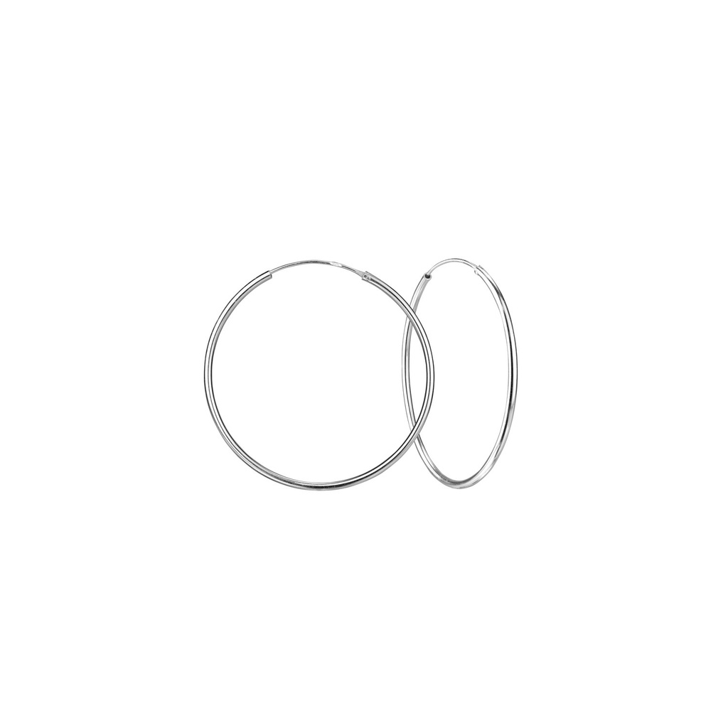 30mm Silver Hoop Earrings