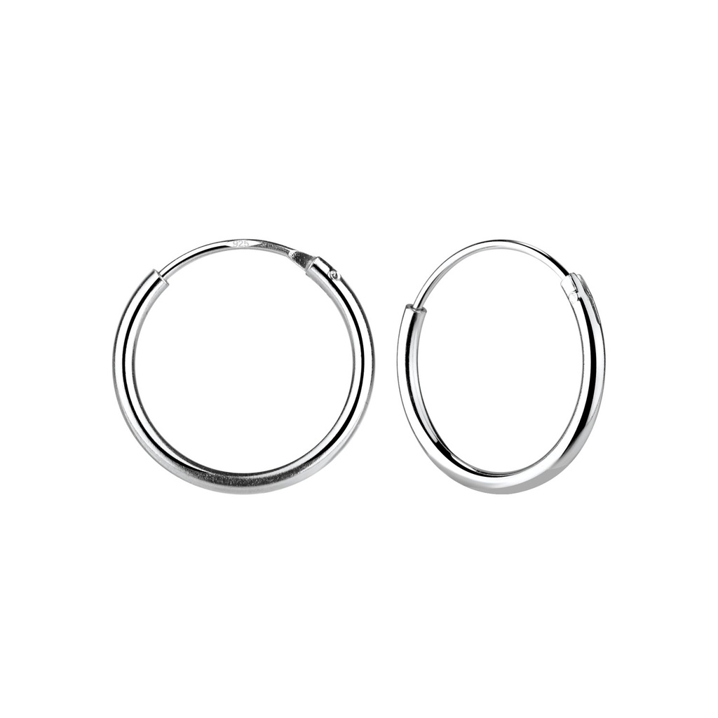 Créoles en argent 14 mm