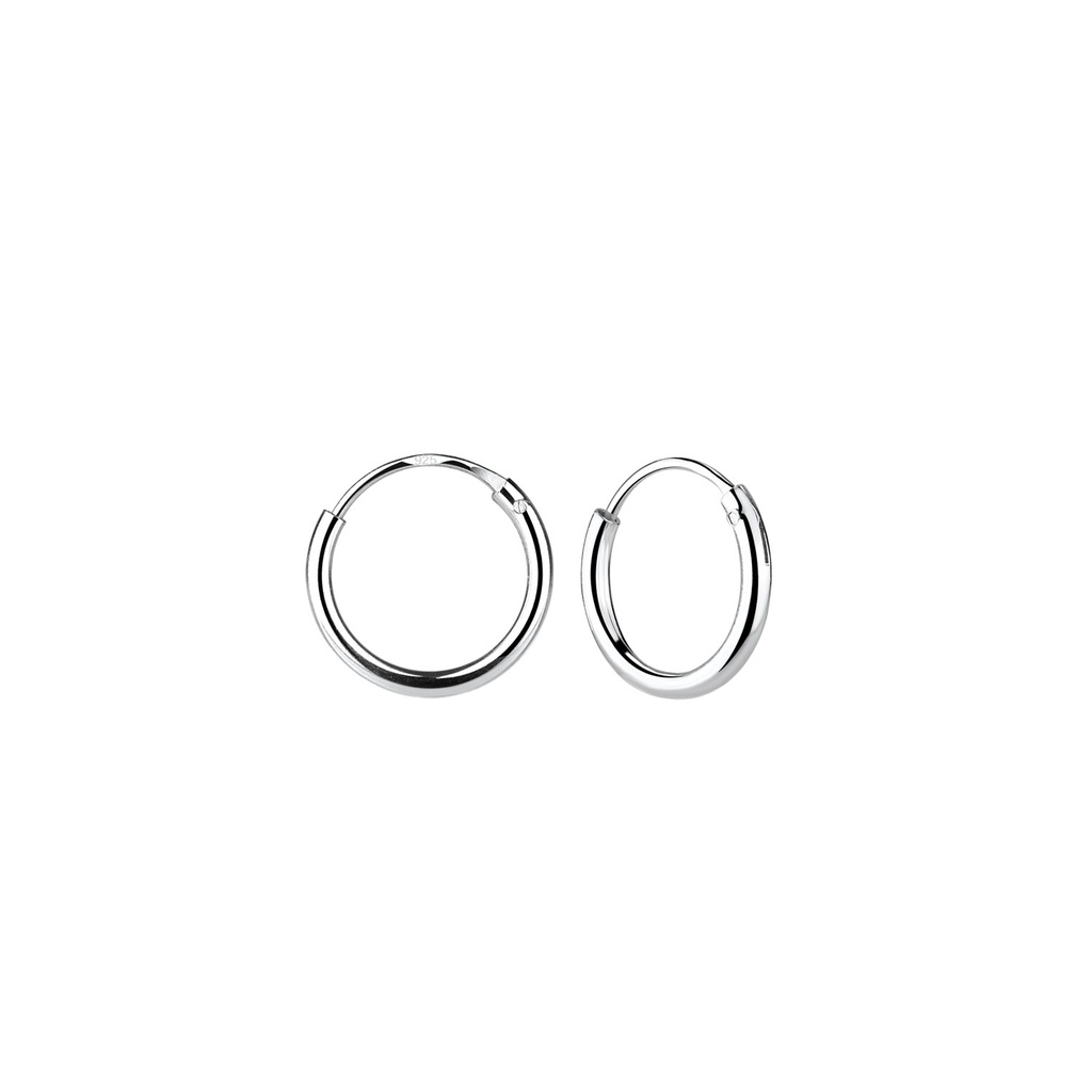 10mm Silver Hoop Earrings