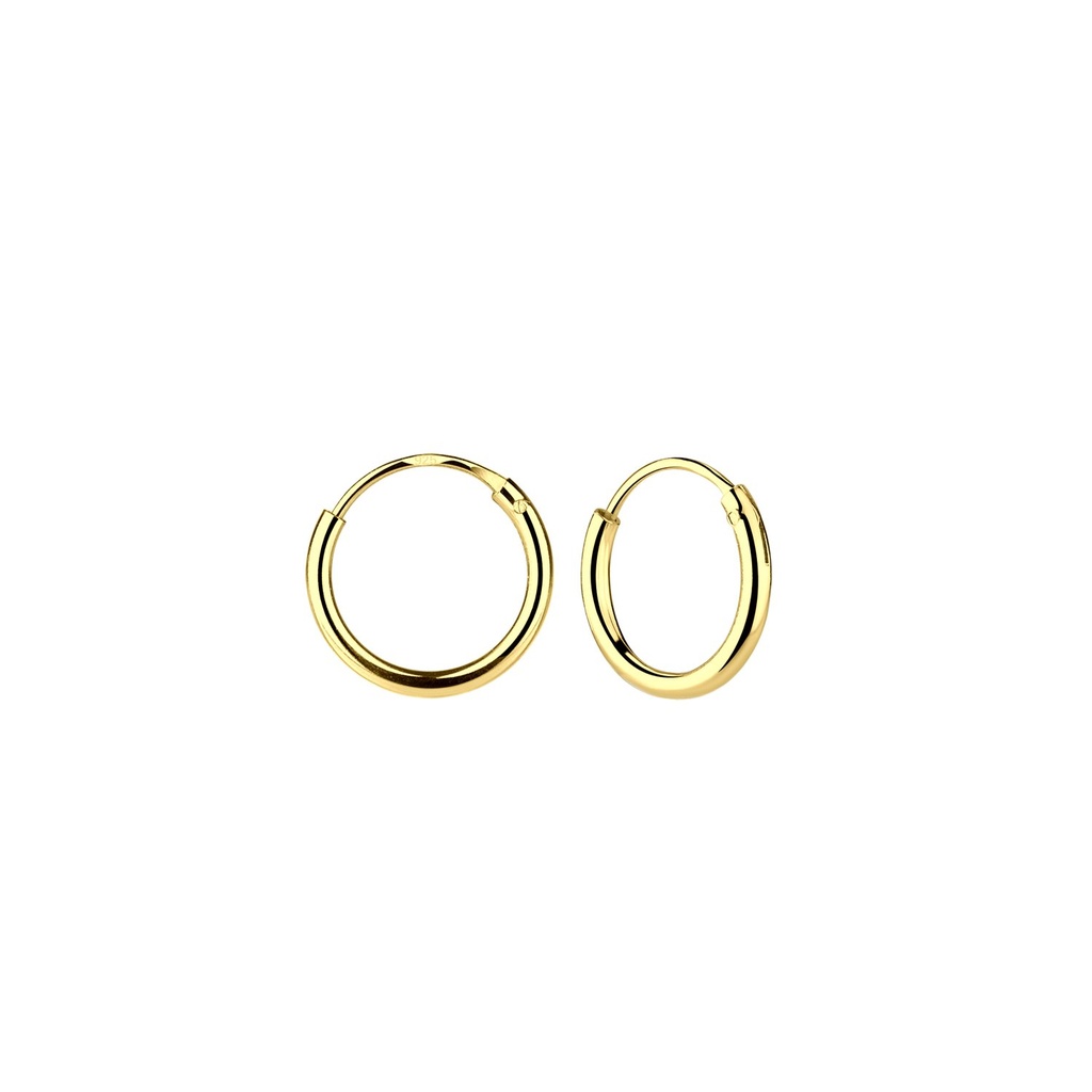 [10000301] 10mm Silver Hoop Earrings