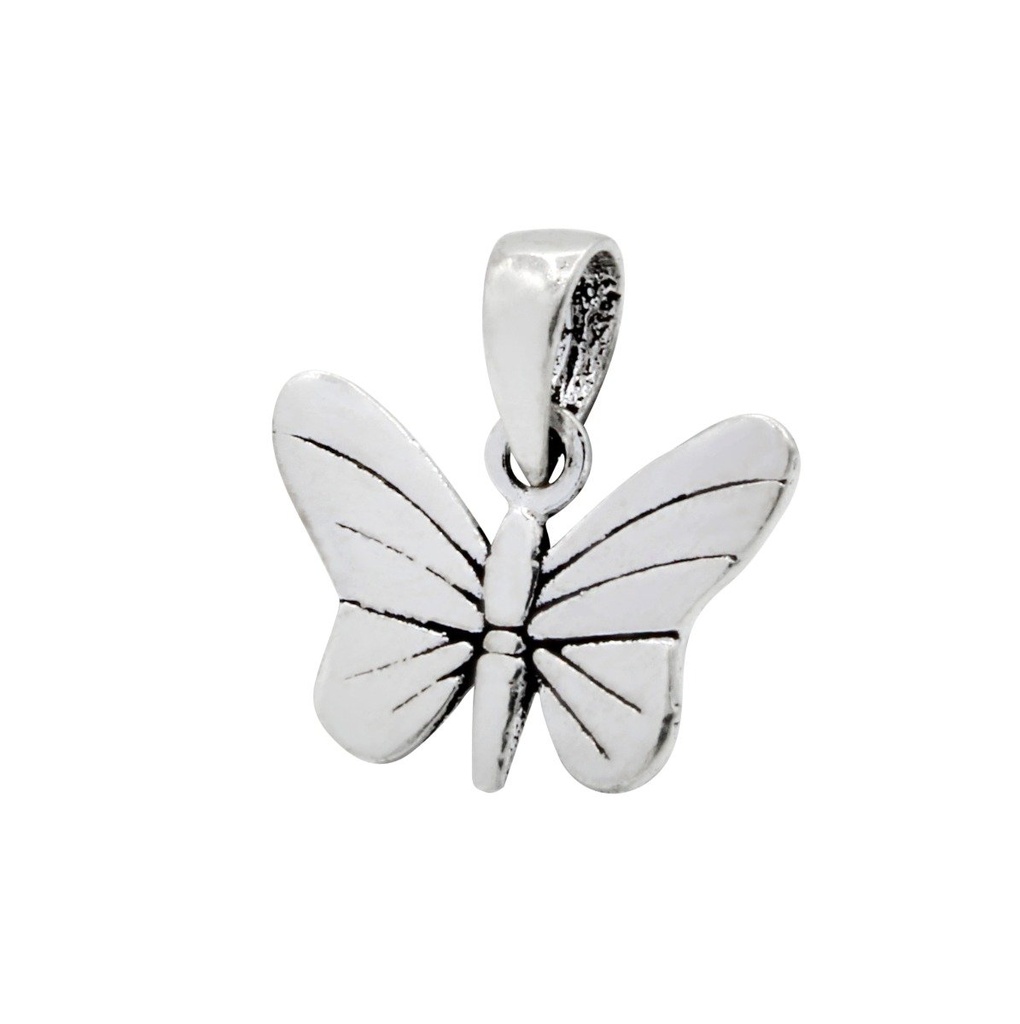 [10000299] Pendentif papillon en argent