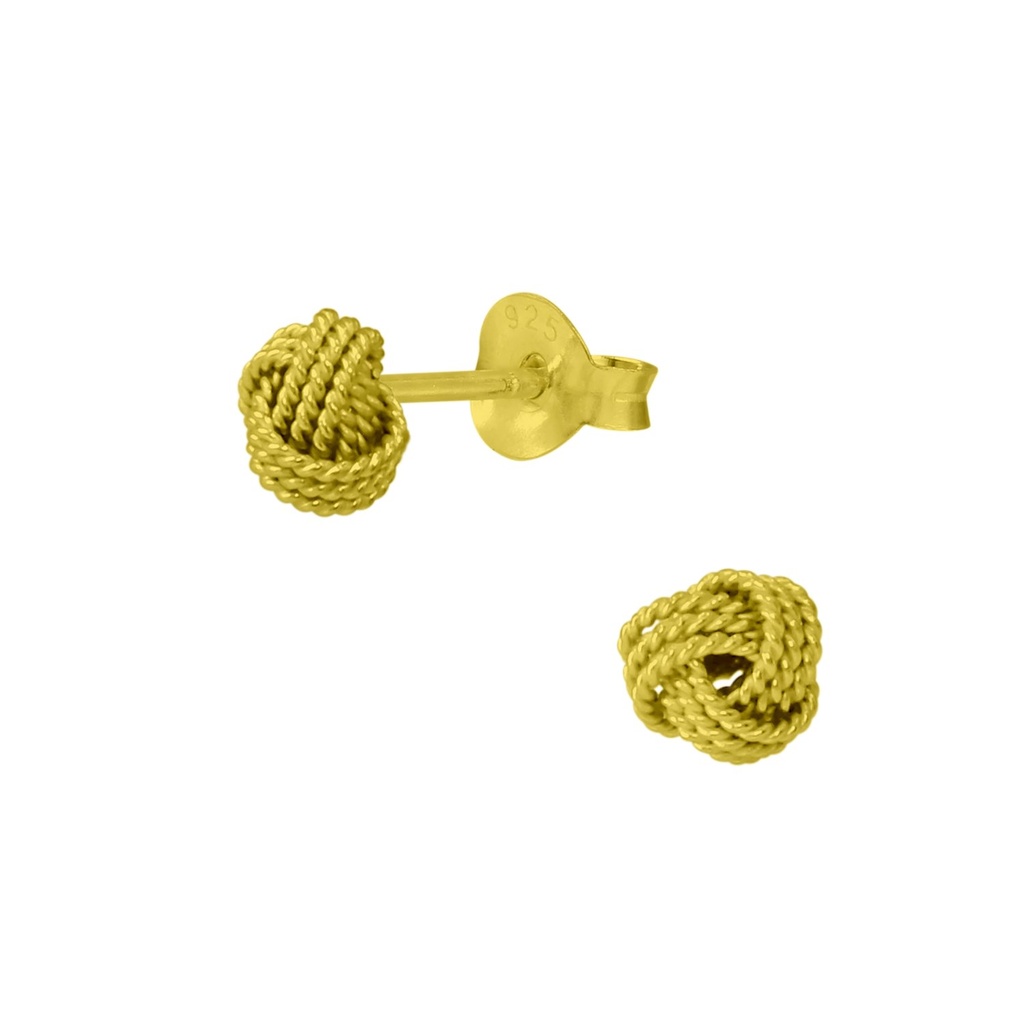Silver Knot Stud Earrings