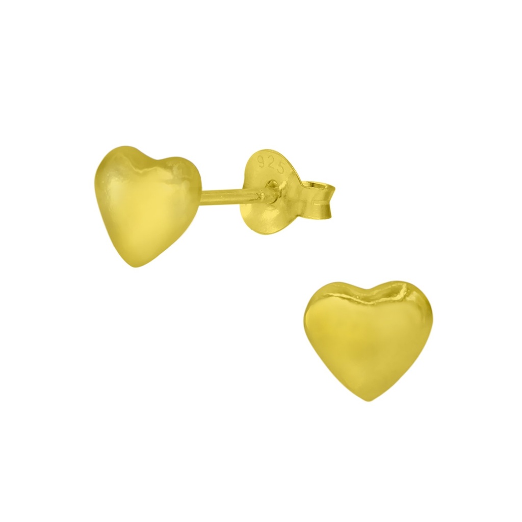 [10000266] Puces d'oreilles cœur en argent