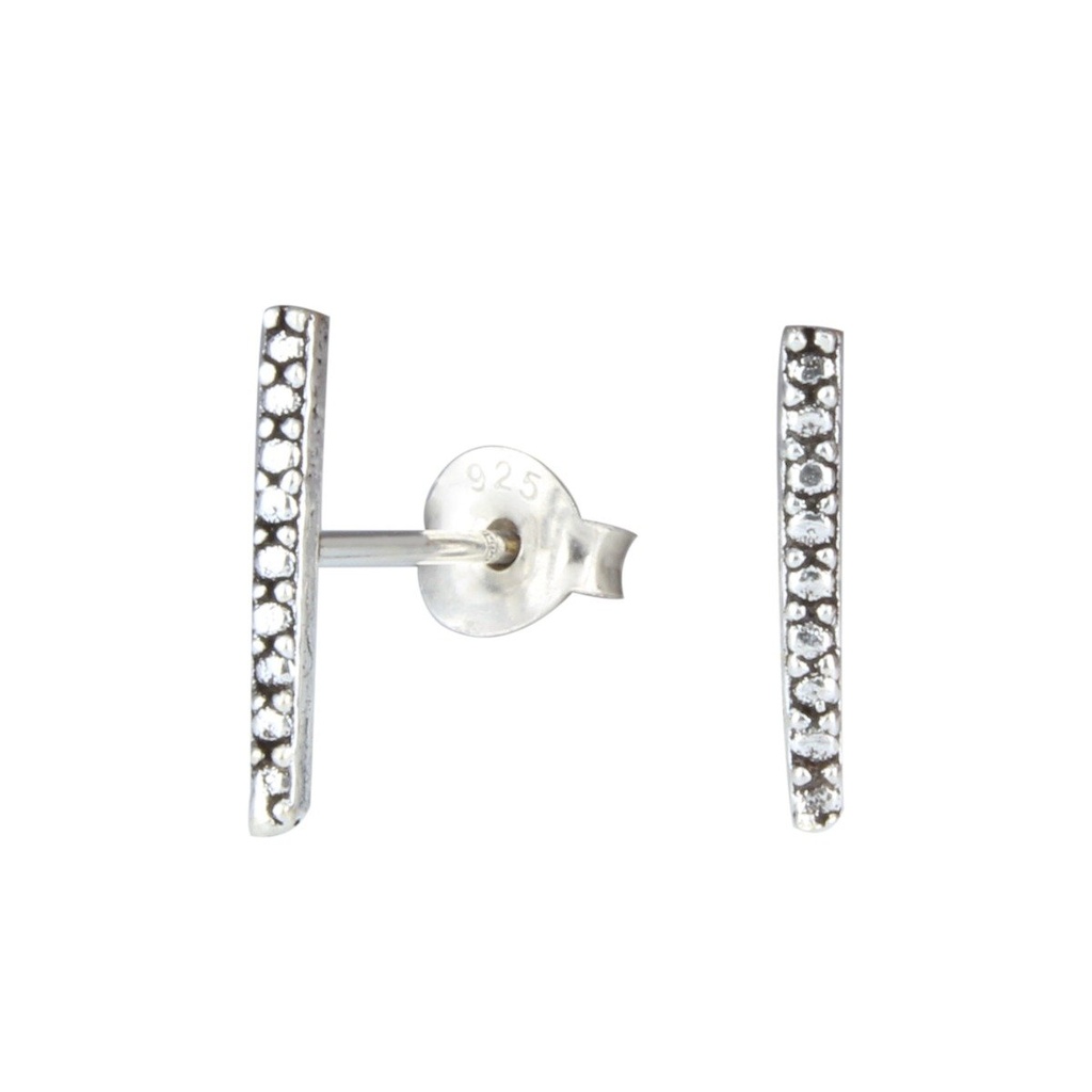 Puces d'oreilles barre en argent
