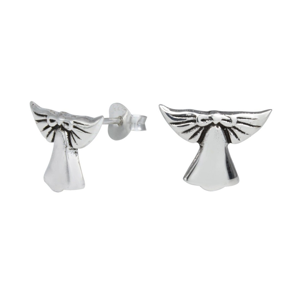 Puces d'oreilles robe en argent