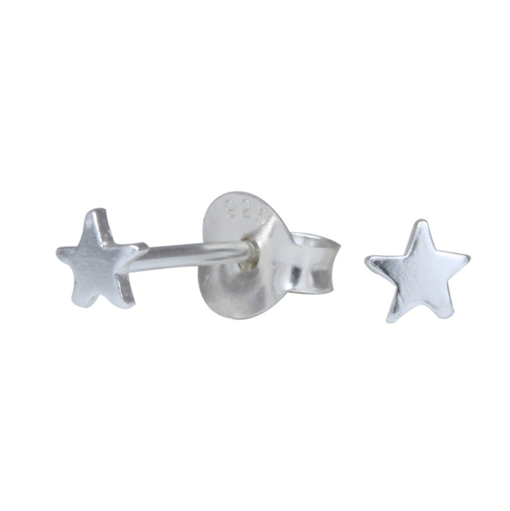 Puces d'oreilles étoile minuscule en argent