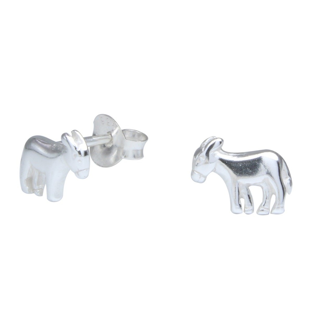 Puces d'oreilles âne en argent