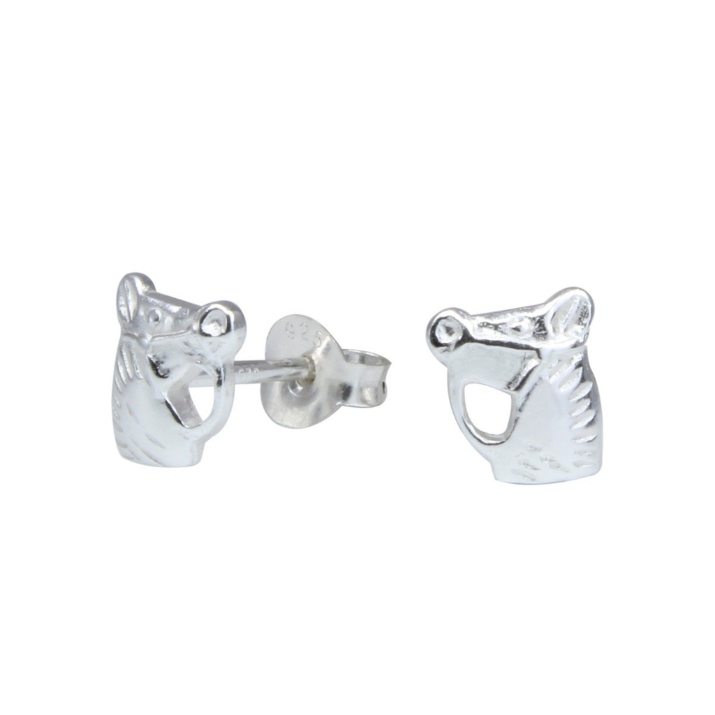 Puces d'oreilles cheval en argent