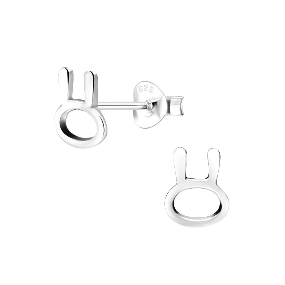 Puces d'oreilles lapin en argent