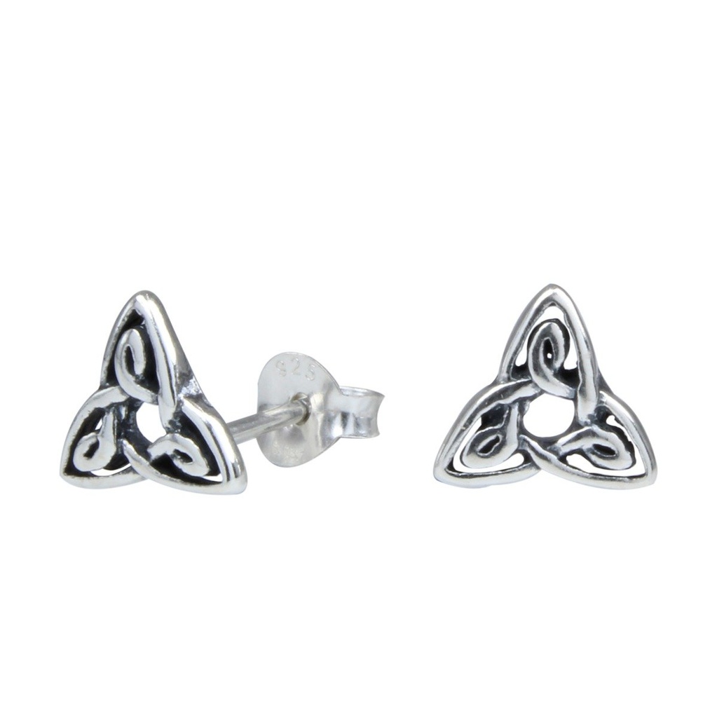 Puces d'oreilles nœud celtique en argent