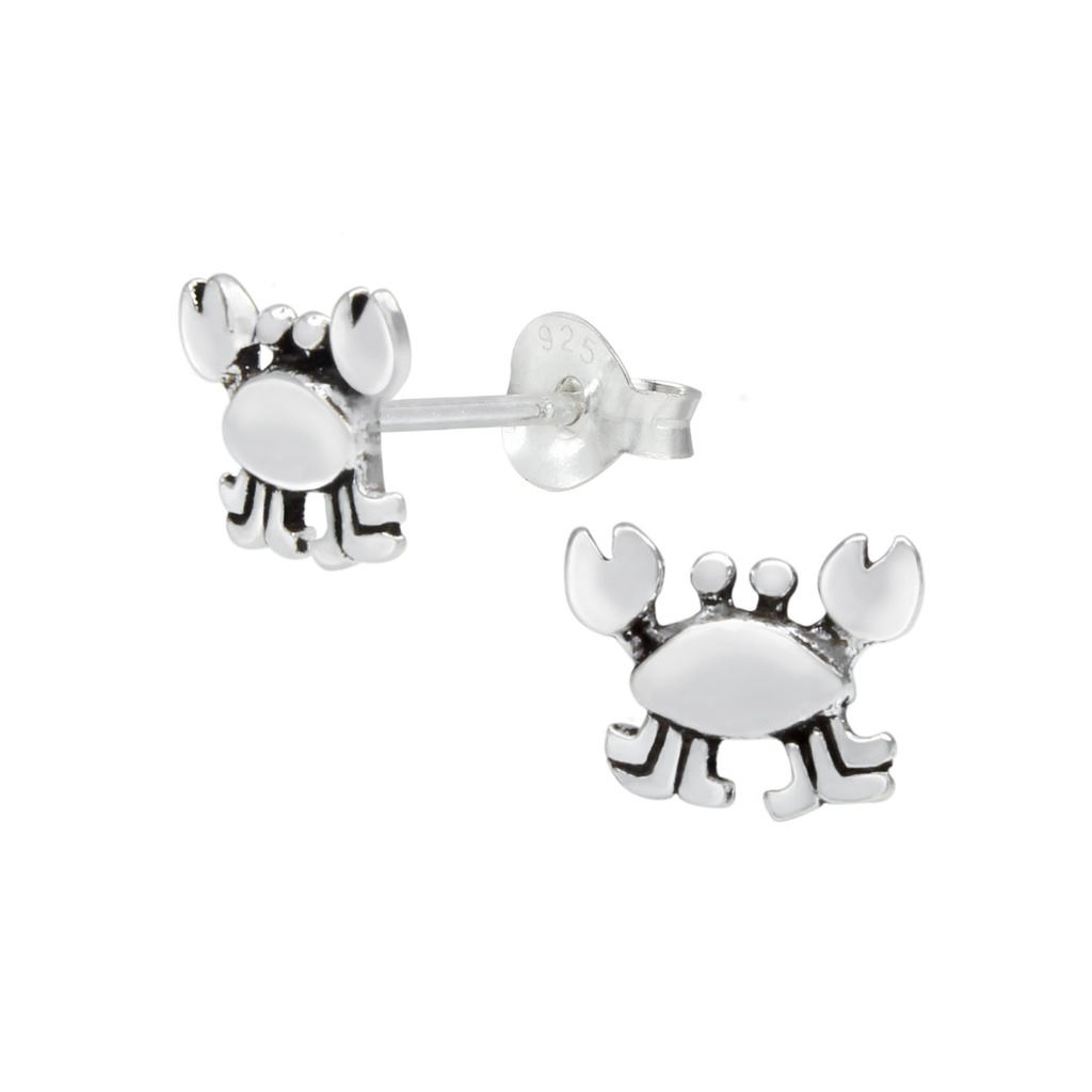 [10000162] Silver Crab Stud Earrings