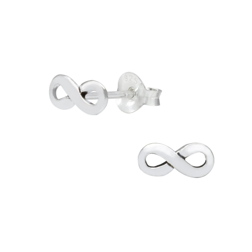 [10000102] Silver Infinity Stud Earrings