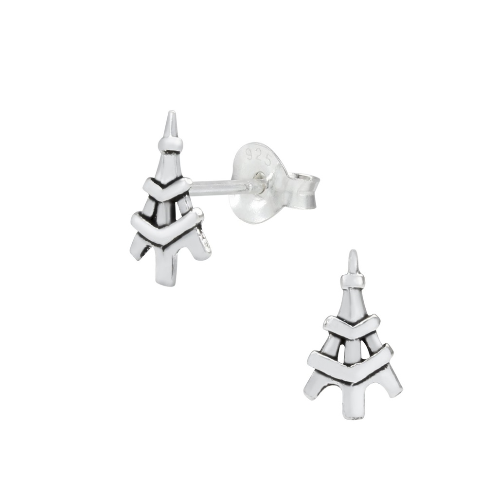 Puces d'oreilles tour Eiffel en argent