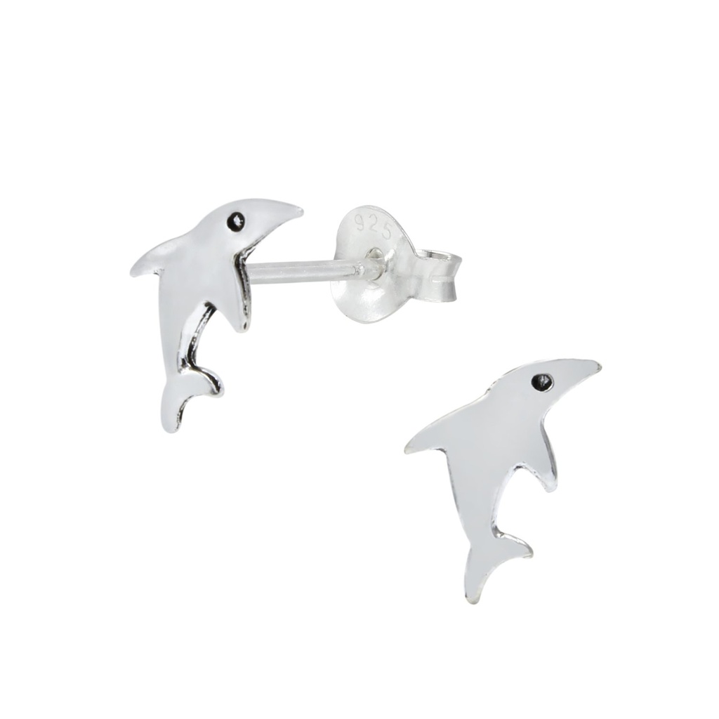 Puces d'oreilles dauphin en argent